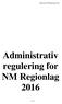 Reglement NM Regionlag 2016. Administrativ regulering for NM Regionlag 2016. 1 av 11