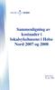 Sammenligning av kostnader i lokalsykehusene i Helse Nord 2007 og 2008