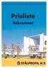 Januar 2015. Prisliste. Takrenner