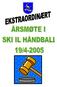 Ski IL Håndball Dokumenter til Ekstraordinært årsmøte 2005 INNHOLD. Innkalling og saksliste. side 3. Regnskapet for 2004. side 4