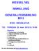 WESSEL VEL INNKALLING GENERALFORSAMLING 2012
