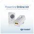 Powerline Online-kit Connect your Viasat-box to the Internet using your existing electrical wiring