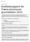 Kvalitetsrapport for Fræna kommune- grunnskolen 2013