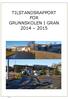 TILSTANDSRAPPORT FOR GRUNNSKOLEN I GRAN 2014 2015