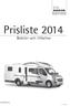 Prisliste 2014. Bobiler och tillbehør. www.adria.nu. Ver. 2014-01-30