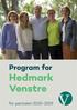 Program for. Hedmark Venstre