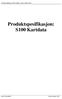 Produktspesifikasjon S100 Kartdata, versjon oktober 2015. Produktspesifikasjon: S100 Kartdata