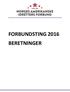 FORBUNDSTING 2016 BERETNINGER