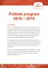 Politisk program 2016 2018