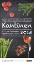 Kantinen. Årets store kantinekonferanse. Mathallen, Oslo. 17. 18. november. 17. og 18. november 2015 / www.confex.no/kantinen