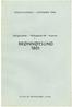 FOLKETELLINGEN 1. NOVEMBER 1960. Tellingsresultater Tilbakegående tall Prognoser BRØNNØYSUND 1801 STATISTISK SENTRALBYRÅ - OSLO