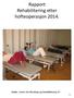 Rapport Rehabilitering etter hofteoperasjon 2014.