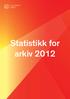 ARKIVSTATISTIKK 2012. Statistikk for arkiv 2012