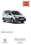Peugeot // Expert varebil 4X4. Standard- og ekstrautstyr Tekniske spesifikasjoner. Mars 2012