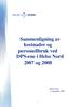 Sammenligning av kostnader og personellbruk ved DPS-ene i Helse Nord 2007 og 2008