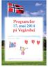 Program for 17. mai 2014 på Vegårshei