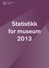 Statistikk for museum 2013