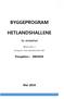 BYGGEPROGRAM HETLANDSHALLENE