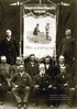 Medlemmer av Fredriksstad Graastensmureres Fagforening ved innvielsen av den nye fanen i 1898.