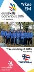 Presentasjon av deltakere og Program for Yrkes-EM 2016 eksperter Åpningsseremoni Konkurransetider: Norsk konferanse Norsk aften Avslutningsseremoni