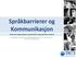Språkbarrierer og Kommunikasjon Fagdag migrasjon og psykisk helse, Skap gode dager, Drammen