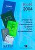 Program for. Kodeverk, Klassifikasjoner og termer i helse- og sosialsektoren KoK