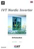 IVT Nordic Inverter. Driftshåndbok. Artikel nr: Utgåva: 3.0. Bruker ozonvennlig kjølemiddel R410A.