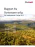 Rapport fra Systemansvarlig. Om kraftsystemet i Norge 2012