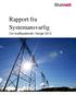 Rapport fra Systemansvarlig. Om kraftsystemet i Norge 2013