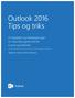 Outlook 2016 Tips og triks