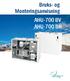 Bruks- og Monteringsanvisning AHU-700 BV AHU-700 BH