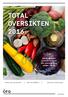 TOTAL- OVERSIKTEN 2016 Aktuell statistikk og innsikt om frukt, bær, grønnsaker og poteter i Norge