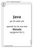 IN 211 Programmeringsspråk. Java. på 20 enkle ark. spesielt for de som kan. Simula. (og gjerne litt C) Ark 1 av 20