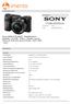 Sony a6000 ILCE-6000Y - Digitalkamera - speilløst MP - APS-C - 3optisk x-zoom. Linser på mm og mm. - svart. Produktinformasjon