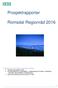Prosjektrapporter. Romsdal Regionråd 2016