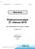 Rådmannsutvalget 27. februar 2015