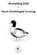 Årsmelding for. Norsk Ornitologisk Forening
