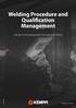 Welding Procedure and Qualification Management WELDEYE-PROGRAMVARE FOR SVEISESTYRING