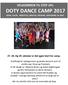 VELKOMMEN TIL STEP UPs DOTY DANCE CAMP 2017
