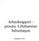 Arbeidsrapport prosess Lillehammer helsestasjon. September 2014