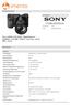 Sony a6000 ILCE Digitalkamera - speilløst MP - APS-C - kun hus - Wi-Fi, NFC - svart