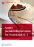 Norges presidentskapsprogram for Nordisk råd 2018