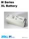 M Series XL Battery. ZOLL XL Smart Battery Rev. B