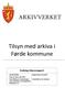 Tilsyn med arkiva i Førde kommune
