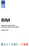 RIM. Rådgivende ingeniør miljø Grensesnitt, ytelser og anskaffelse