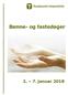 Bønne- og fastedager januar 2018