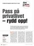 Pass på privatlivet rydd opp!