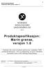 Produktspesifikasjon: Marin grense, versjon 1.0