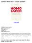 Last ned Homo sacer - Giorgio Agamben. Last ned