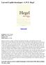 Last ned Logikkvitenskapen - G.W.F. Hegel. Last ned. Last ned e-bok ny norsk Logikkvitenskapen Gratis boken Pdf, ibook, Kindle, Txt, Doc, Mobi